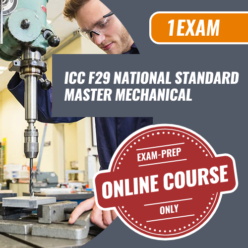 1 Exam Prep ICC F29 National Standard Master Mechanical. Exam preparation. Online course only.