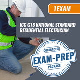 1 Exam Prep ICC G18 National Standard Residential Electrician. Contractor exam prep package.