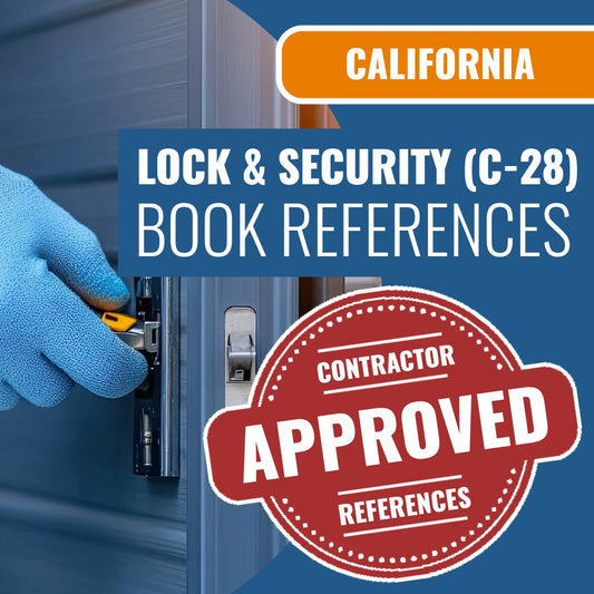 California Lock And Security Equipment (C-28) Contractor Licensing Exam Prep Book Reference Package