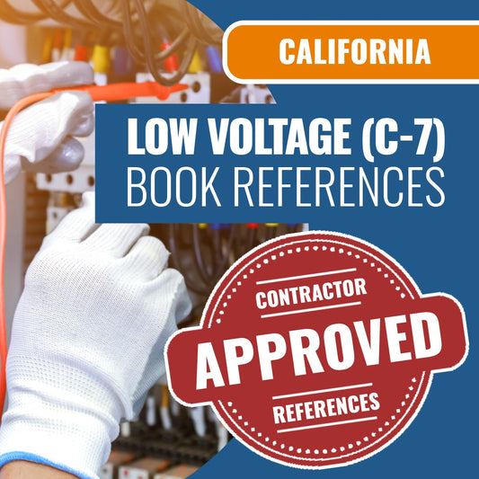 California Low Voltage Systems (C-7) Contractor Licensing Exam Prep Book Reference Package