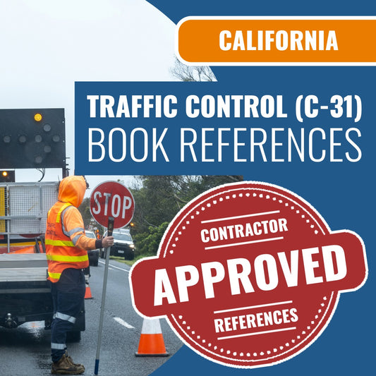California Construction Zone Traffic Control (C-31) Contractor Licensing Exam Prep Book Reference Package