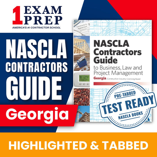 Georgia NASCLA Highlighted & Tabbed Contractor's Guide to Business, Law and Project Management, Georgia Construction Industry Licensing Board 5th Edition (Plumbers, Coditioned Air, Low Voltage, Electrical & Utility)