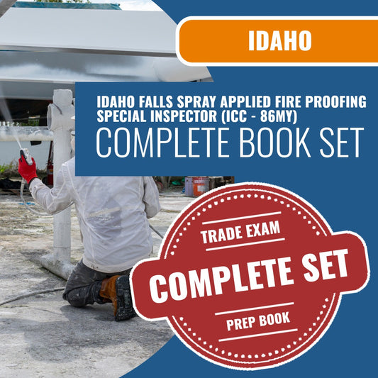 Idaho Falls Idaho Spray Applied Fire Proofing Special Inspector (ICC - 86MY) Exam Book Package