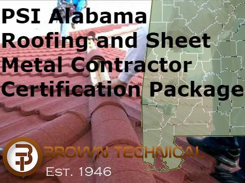 Alabama Roofing and Sheet Metal Contractor Book Package Highlighted