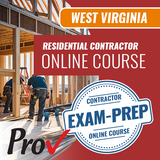 West Virginia Residential Contractor - Online Exam Prep Course (Prov)