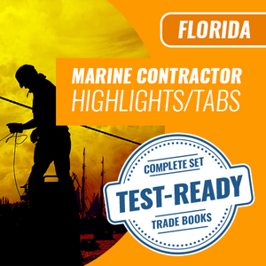 Florida Marine Contractor Exam Complete Book Set - Trade Books - Highlighted & Tabbed