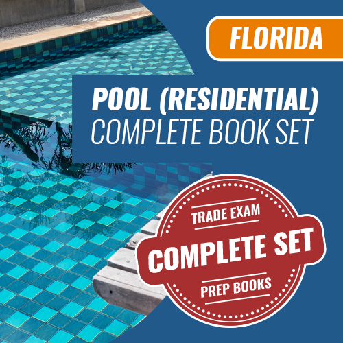 Florida Residential Pool Contractor Exam Complete Book Set - Trade Books