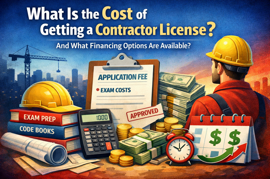 What is the cost of obtaining a contractor license and what are the financing options?