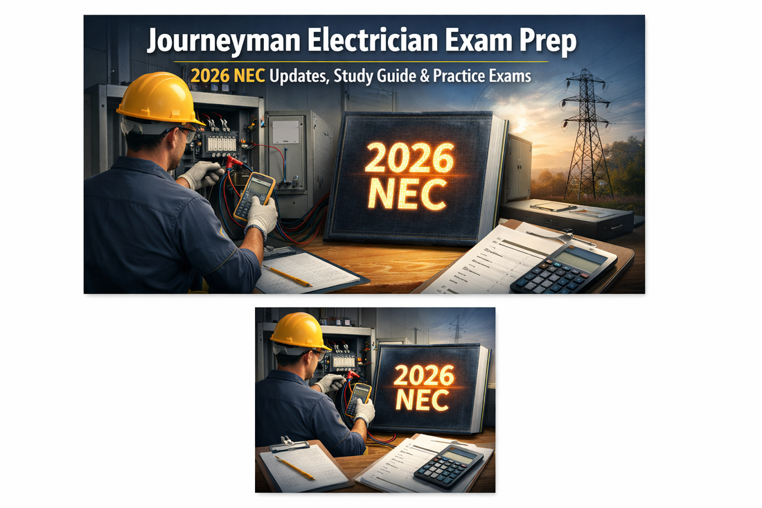 Journeyman Electrician Exam Prep: 2026 NEC Updates, Study Guide & Practice Exams