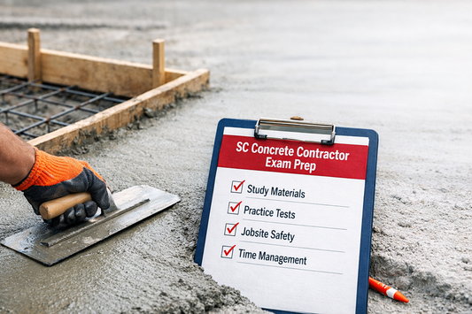 How to Pass the South Carolina Concrete Contractor Exam (Study Plan + Tips)