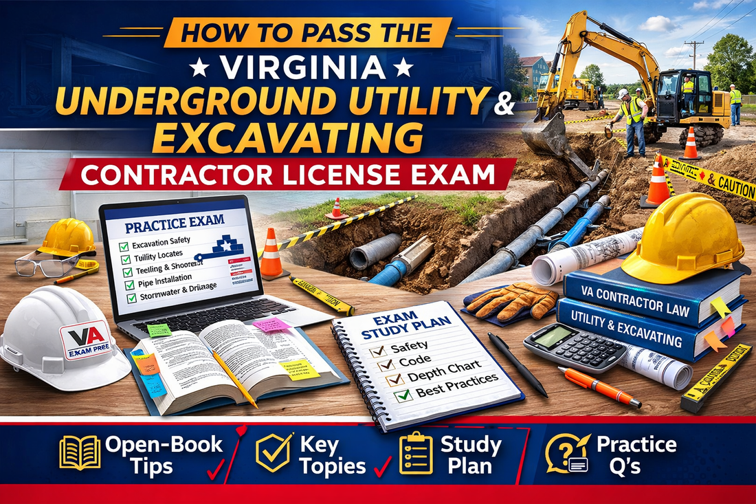 How to Pass the Virginia Underground Utility & Excavating Contractor License Exam