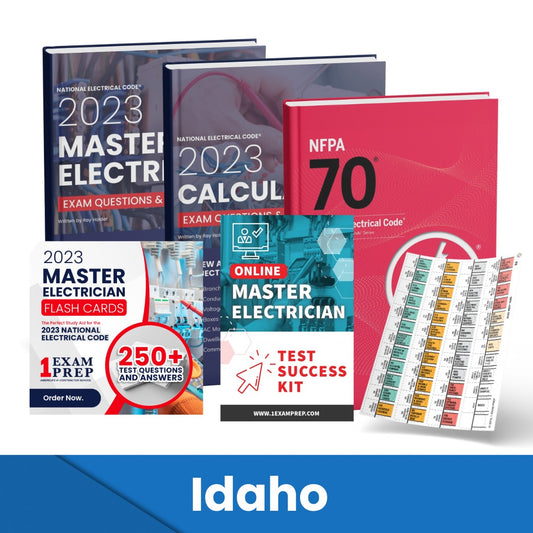 2023 Idaho Master Electrician Exam Prep Study Guides & Code Book Ultimate Combo (Based on the 2023 NEC)