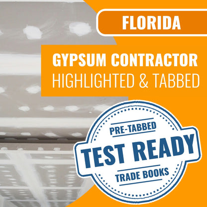 Florida Gypsum Contractor Exam Complete Book Set - Trade Books - Highlighted & Tabbed