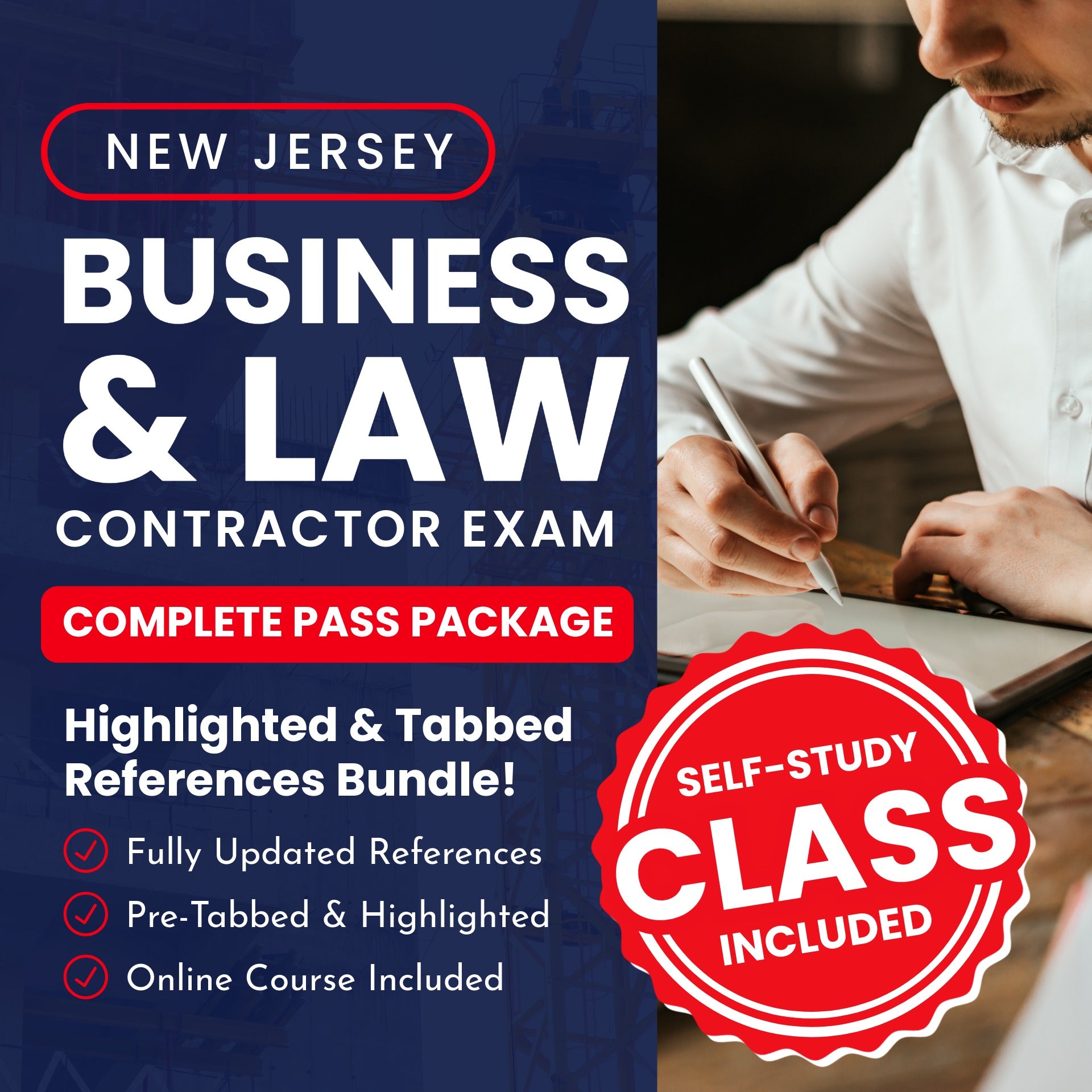 New Jersey Business and Law Contractor Exam Complete Pass Package