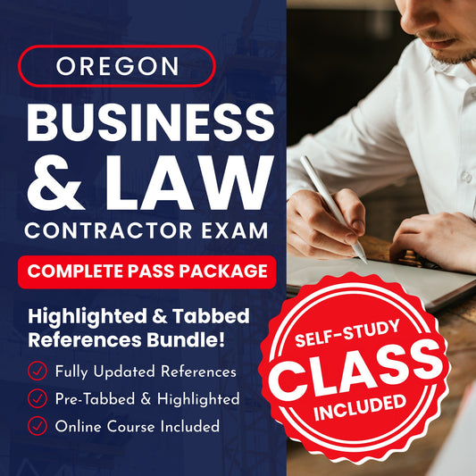 Oregon Business and Law Contractor Exam Complete Pass Package