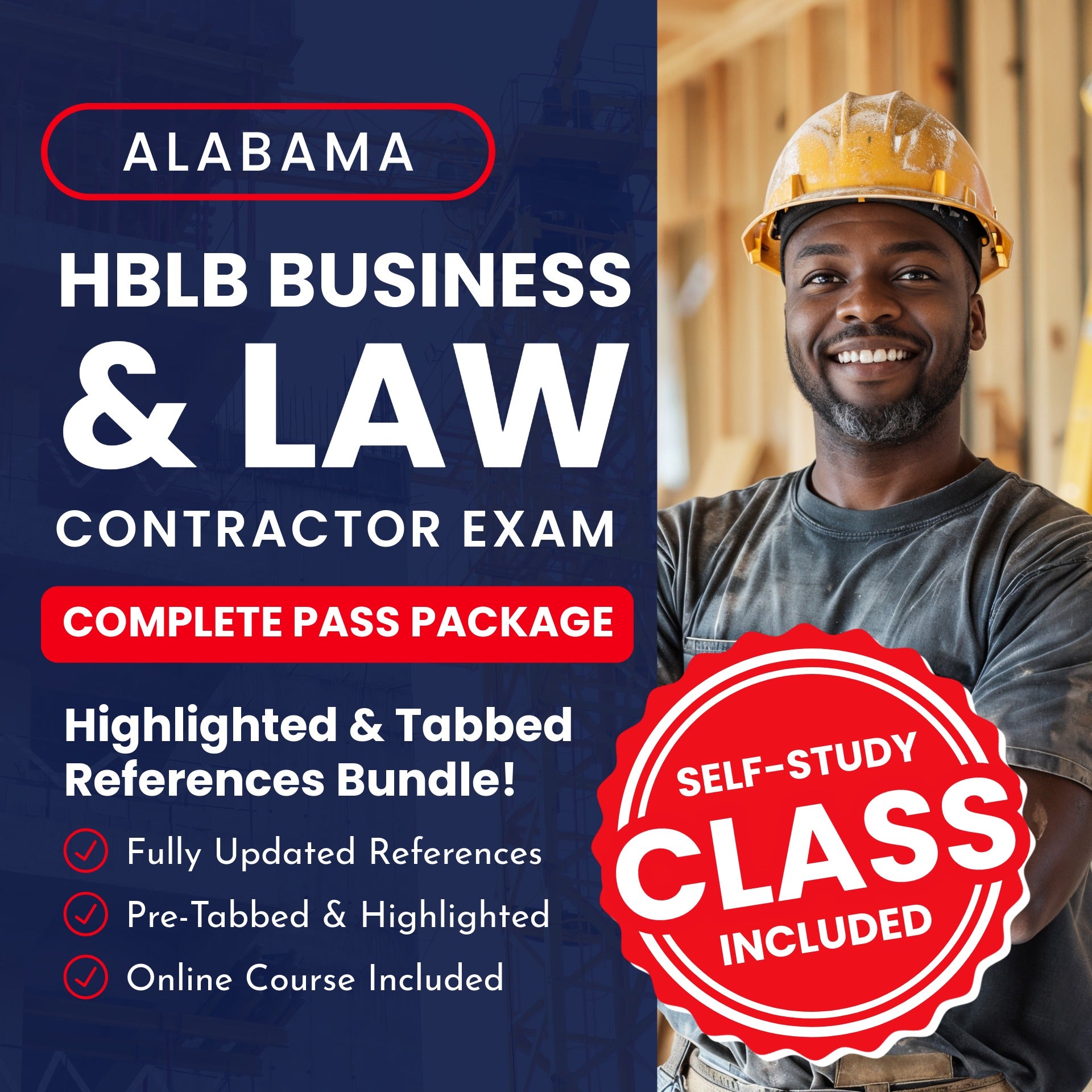 Alabama Home Builder (HBLB) Business and Law Exam Contractor Complete Pass Package