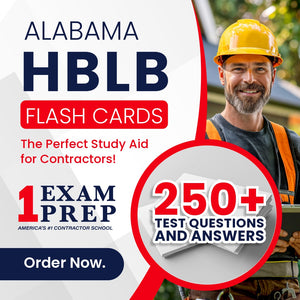 Alabama Home Builders HBLB Licensing Exam Prep Study Flash Cards