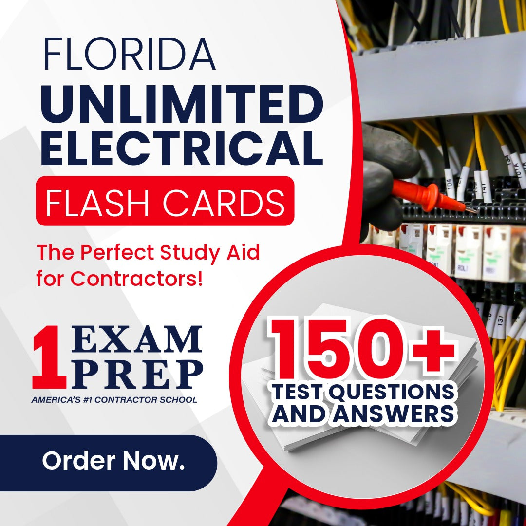 Florida Unlimited Electrical Contractor Exam Prep Study Flash Cards