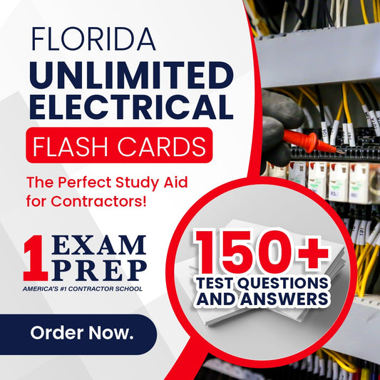 Florida Unlimited Electrical Contractor Exam Prep Study Flash Cards