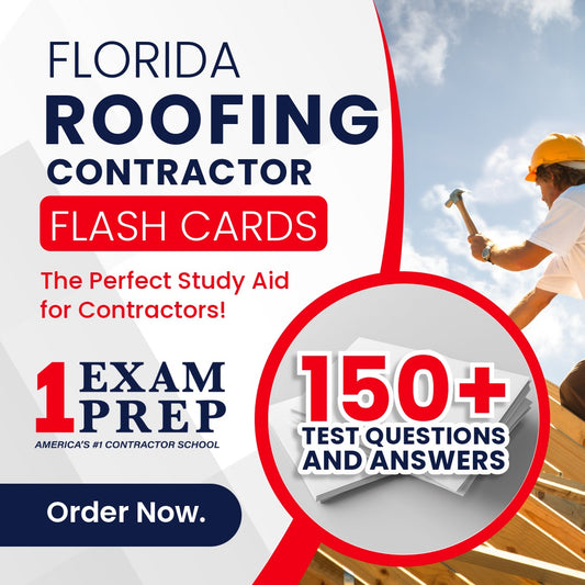 Florida Roofing Contractor Exam Prep Study Flash Cards