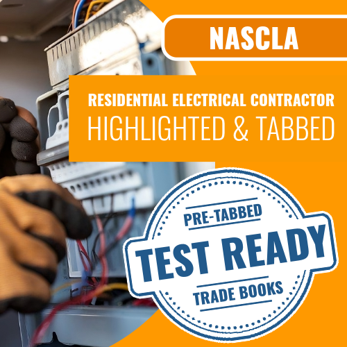 NASCLA Residential Electrical Contractor Book Package - Highlighted and Tabbed