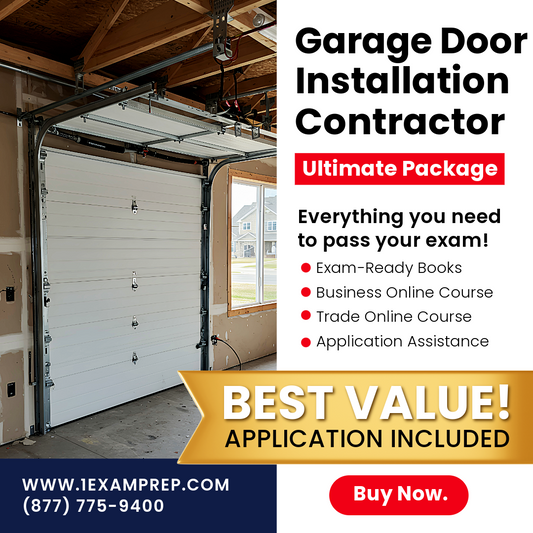 FLORIDA GARAGE DOOR INSTALLATION ULTIMATE EXAM PREP RENTAL PACKAGE