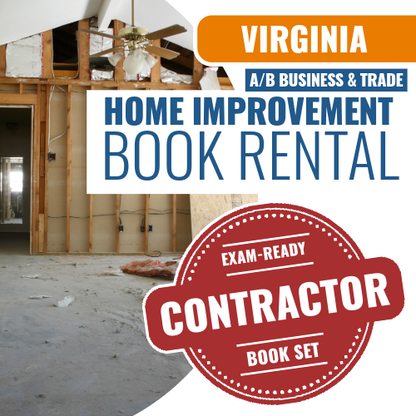 Virginia Home Improvement Contracting - Book Rental Package (Class A/B Business and Trade)