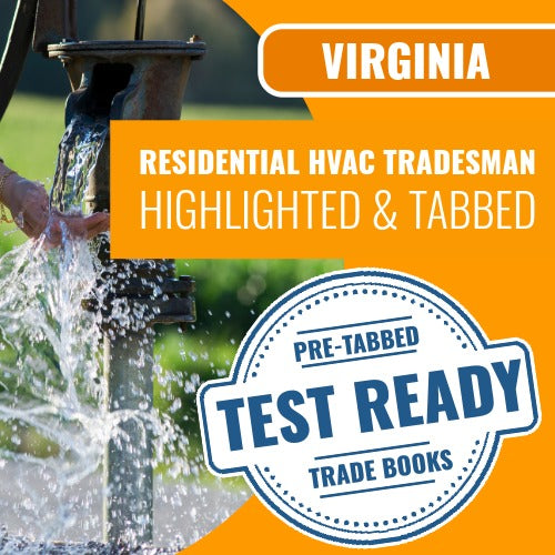 Virginia Residential HVAC Tradesman Highlighted & Tabbed Book Package