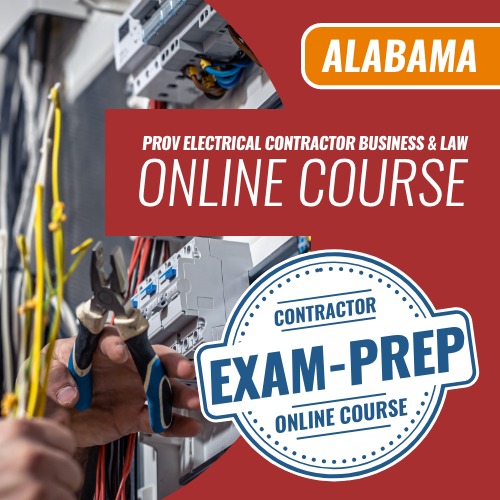 1 Exam Prep - Alabama Prov Electrical Contractor Online Course. Contractor Exam Online Course. We are the exam pros for all your trades licensing needs nationwide.