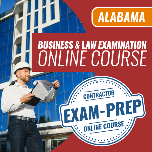 1 Exam Prep - Alabama Business and Law Examination Online Course. Contractor Exam Prep Online Course. We are the exam pros for all your trades licensing needs nationwide.