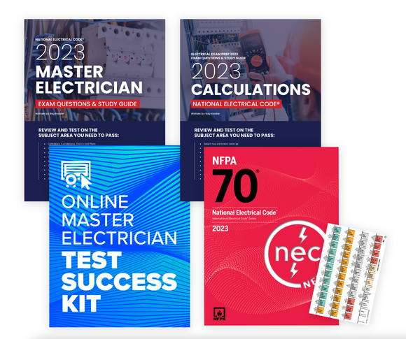 2023 Complete Master Electrician Exam Prep Package (Free One Hour Tutoring)