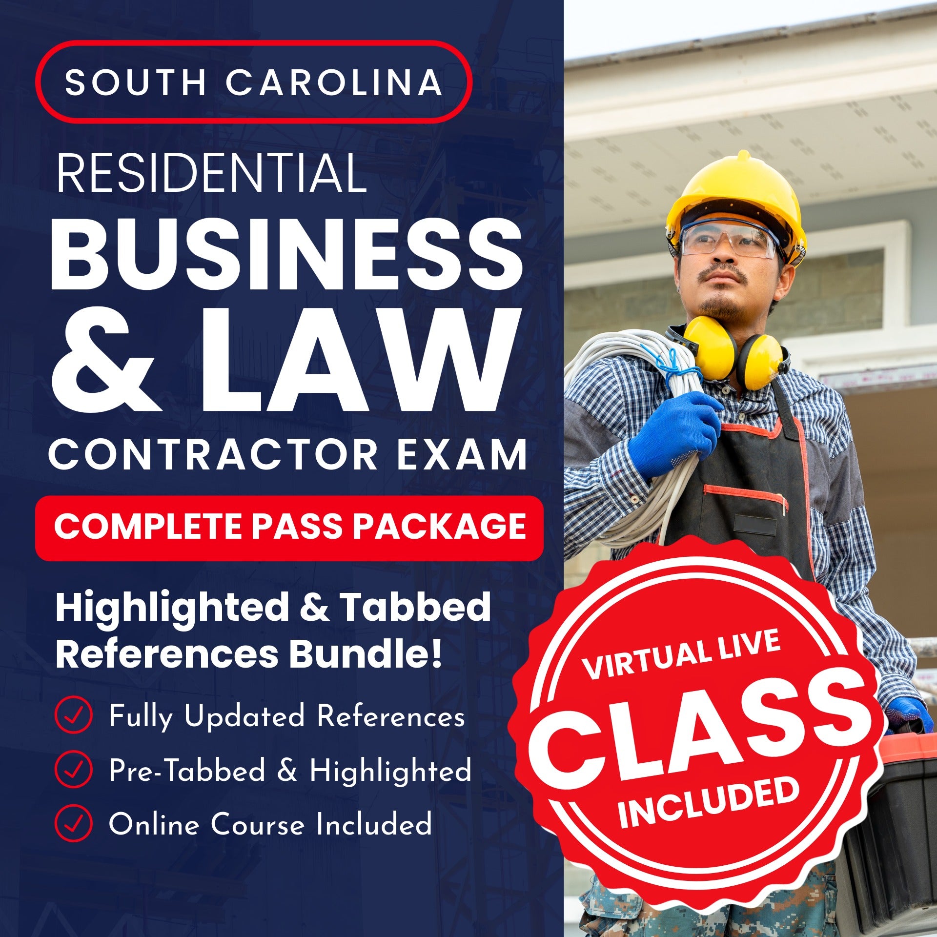 South Carolina Residential Business and Law Contractor Exam Complete Pass Package