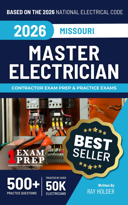 2026 Missouri Master Electrician Exam Prep Study Guides & Code Book Ultimate Combo (Based on the 2026 NEC)