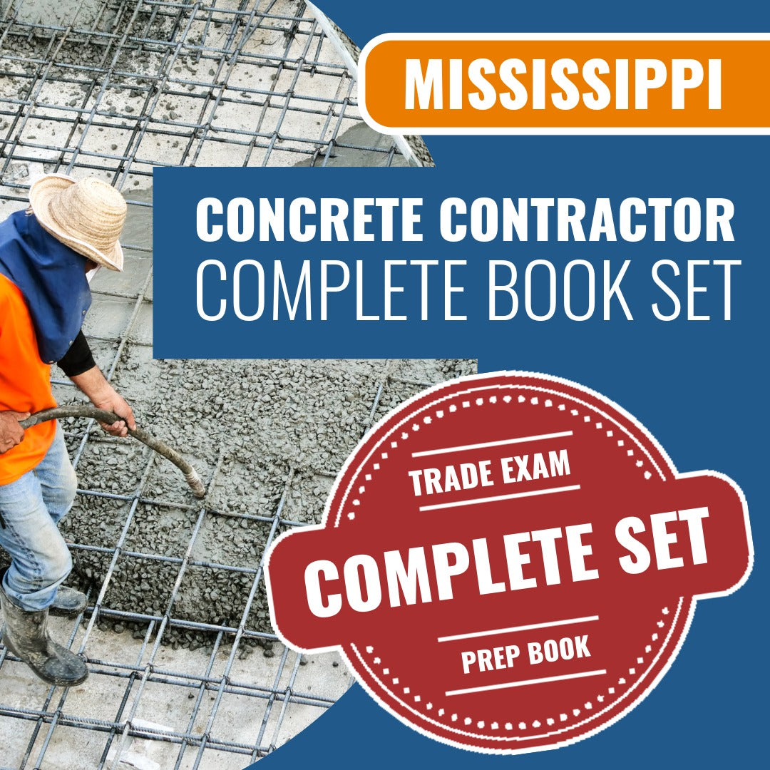 Mississippi Concrete Contractor Exam Book Package