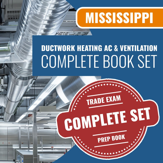 Mississippi Ductwork for Heating AC and Ventilation Contractor Exam Book Package