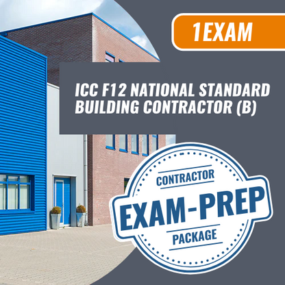 1 Exam Prep ICC F12 National Standard Building Contractor (B). Exam prep online course only. We are the exam pros for all your trades licensing needs.
