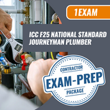 1 Exam Prep ICC F27 National Journeyman Plumber. Exam prep package. We are the exam pros for all your trades licensing needs. 