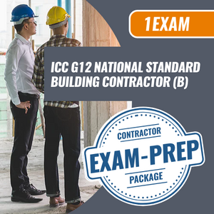 1 Exam Prep ICC G12 National Standard Building Contractor (B). Contractor exam preparation package