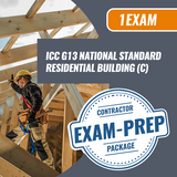 1 Exam Prep ICC G13 National Standard Residential Building (C). Residential contractor exam preparation package