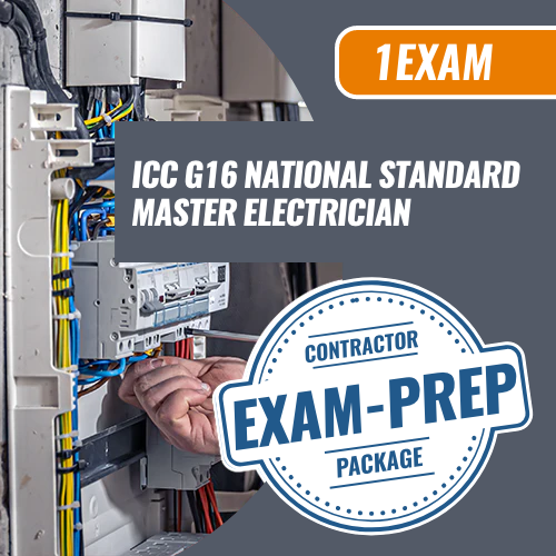 1 Exam Prep ICC G16 National Standard Master Electrician. Contractor exam prep package. 