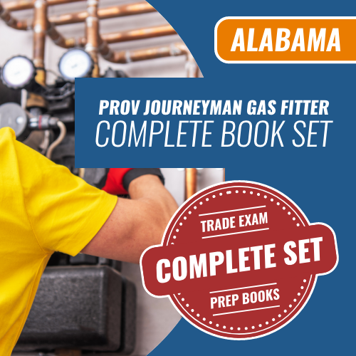 1 Exam Prep - Alabama Prov Journeyman Gas Fitter Complete Book Set. Trade Exam Complete Set Prep Books. We are the exam pros for all your trades licensing needs.