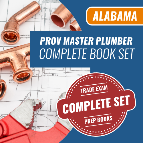1 Exam Prep - Alabama Prov Master Plumber Complete Book Set. Trade Exam Complete Set Prep Books. We are the exam pros for all your trades licensing needs.