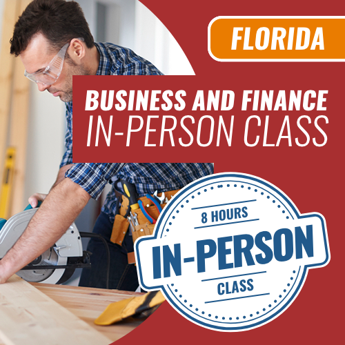 Florida State Business and Finance In-Person Cram Class for Construction Contractors