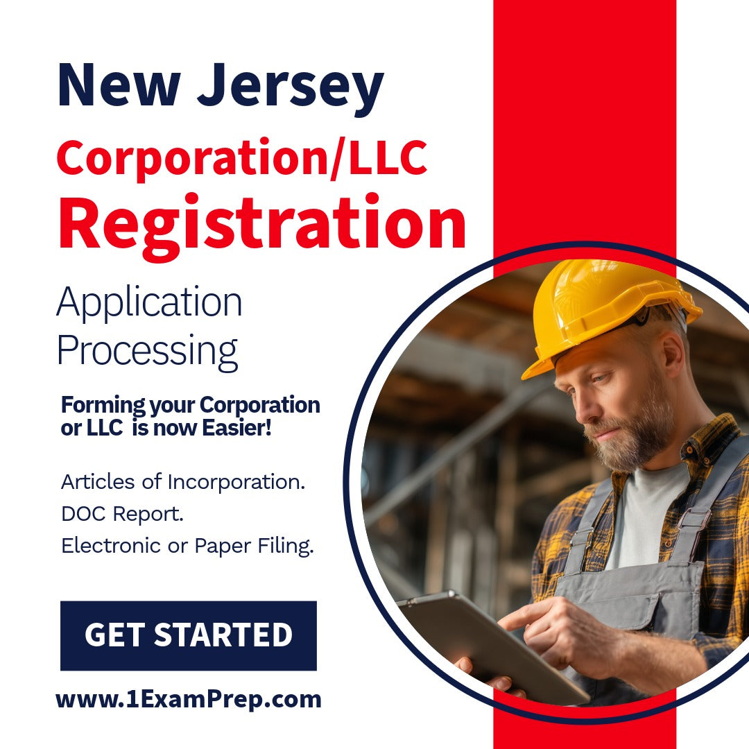 New Jersey Corporation or LLC Filing Registration Setup