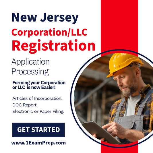 New Jersey Corporation or LLC Filing Registration Setup
