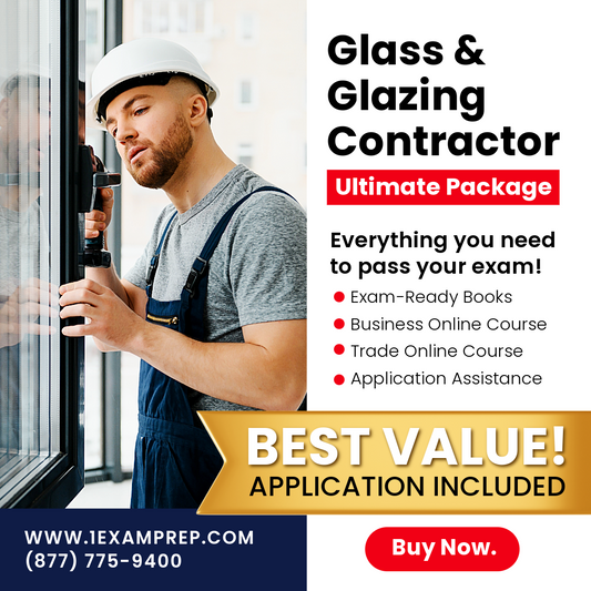 FLORIDA GLASS AND GLAZING CONTRACTOR ULTIMATE EXAM PREP RENTAL PACKAGE