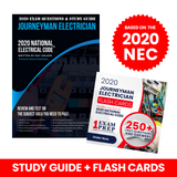 2020 Journeyman Electrician Exam Questions and Study Guide [Book] + Flash Cards