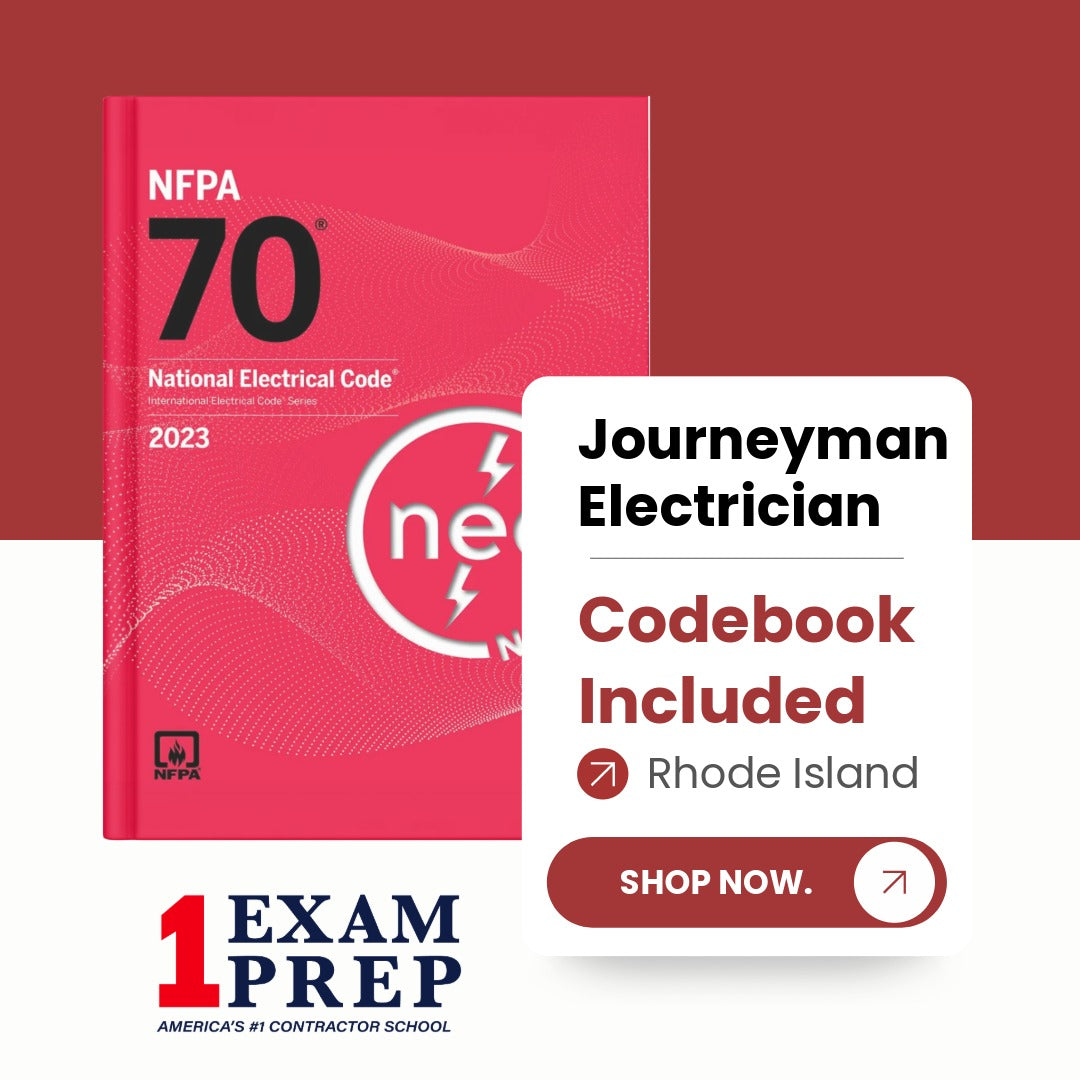 2023 Rhode Island Journeyman Electrician Exam Codebook Included