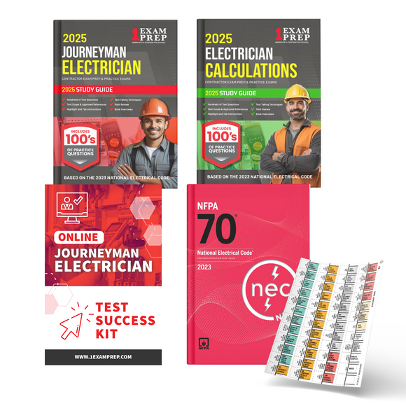 2025 Complete Journeyman Electrician Exam Prep Package (Based on the 2023 NEC)