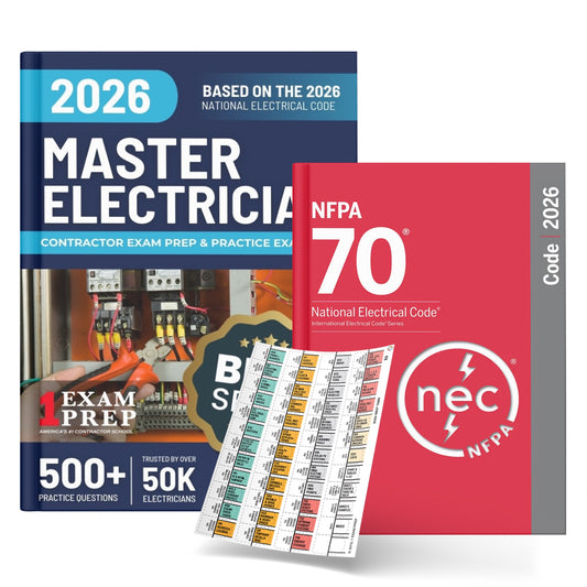 2026 Master Electrician Study Guide & National Electrical Code Combo with Tabs (Based on the 2026 NEC)